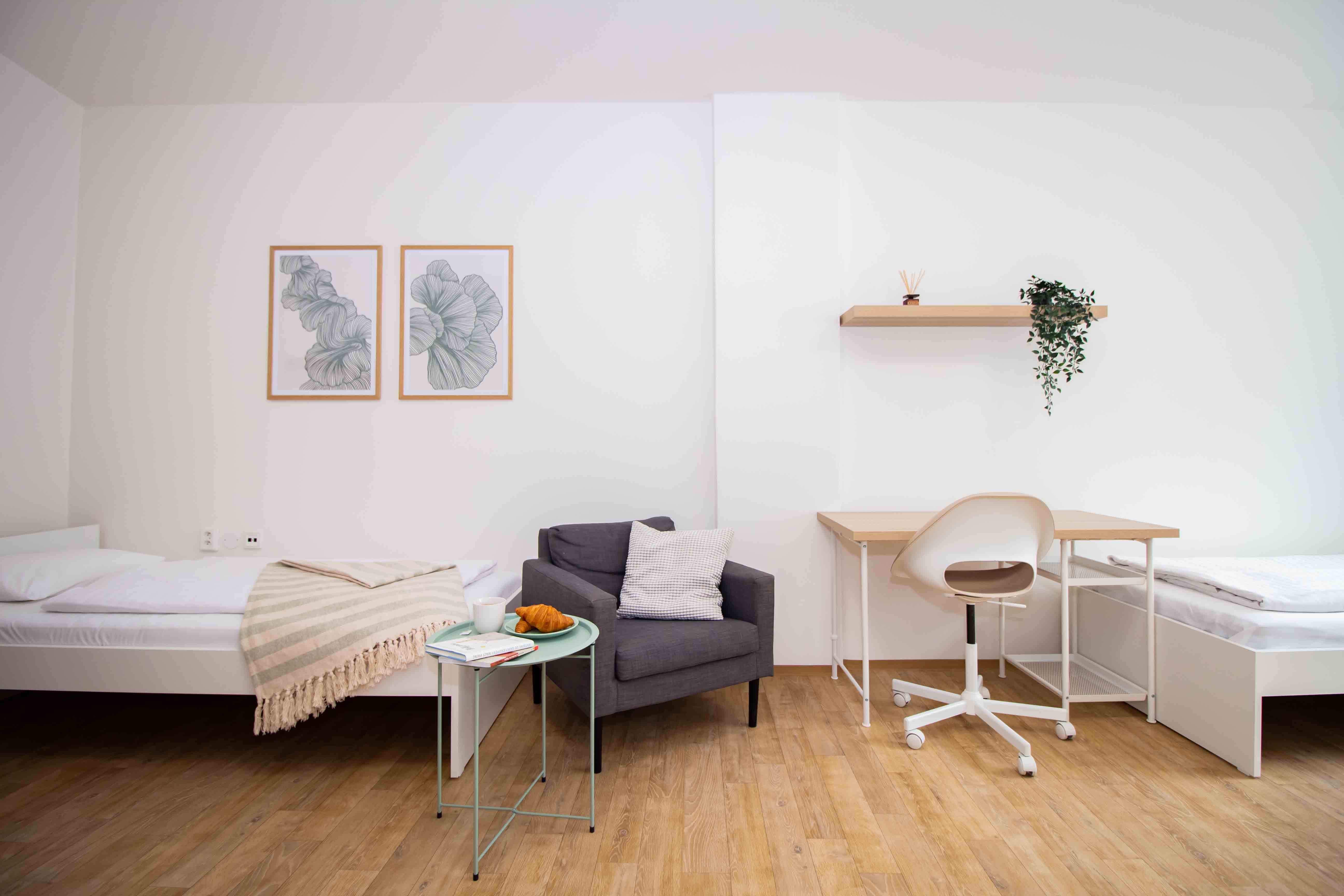 Pronájem lůžek v nově zrekonstruovaném moderním bytě 2+1, centrum Brna – ideální pro 5 studentů — foto 15